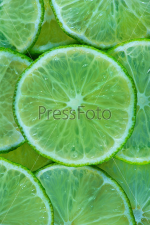 fresh lime, sliced of fresh lime, lime background