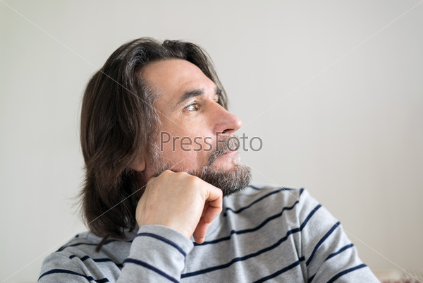 Portrait of bearded middle-aged men