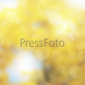 Fall background of yellow leaces and sun beams, stock photo