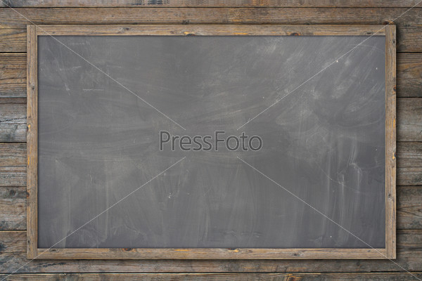 Wooden texture background, blackboard ( chalkboard ) texture. Empty blank black chalkboard with chalk traces