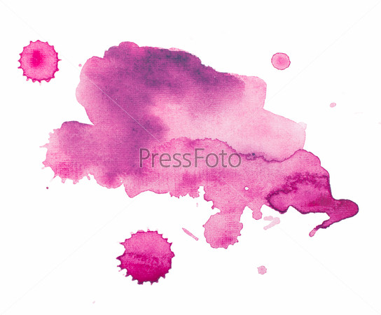 colorful retro vintage abstract watercolour / aquarelle art hand paint on white background