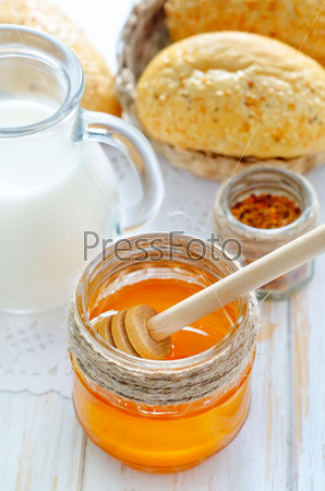 honey,bread and milk