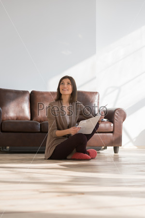 Woman assembling furniture