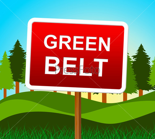 Green Belt Representing Picturesque Meadows And Natural
