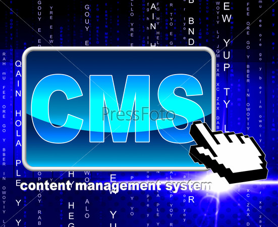 Content Management System Showing World Wide Web And Website