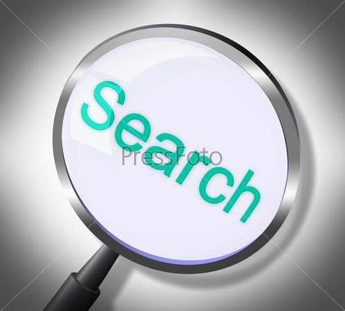 Search Magnifier Representing Gathering Data And Examine