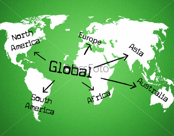 Global World Meaning Commerce Earth And Globe