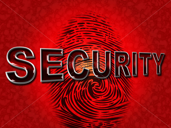 Security Fingerprint Indicating Company Id And Identification