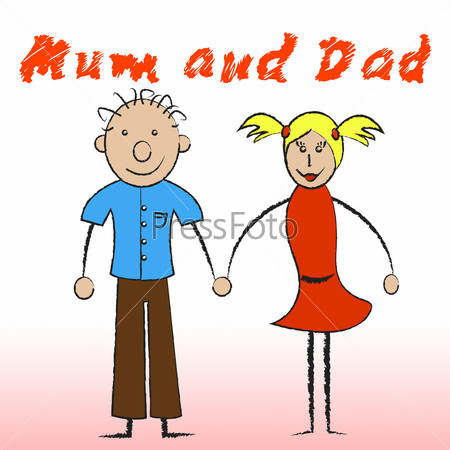 animated mom and dad