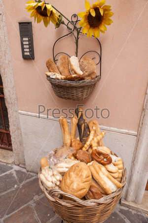 Cart of bread in the streets