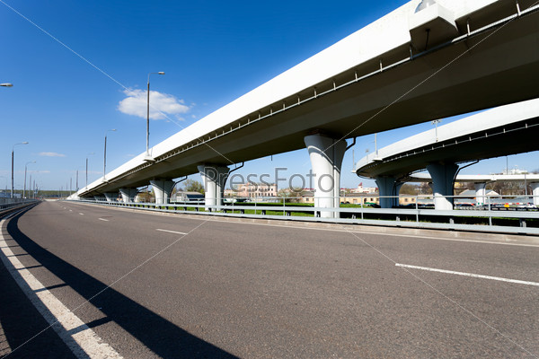 Elevated roads at sunny day