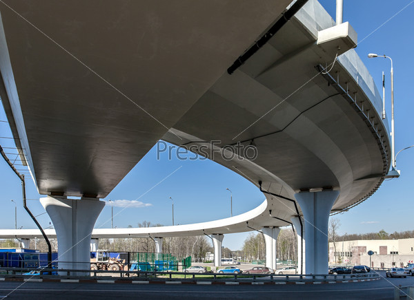 Overpass near the airport Vnukovo in Moscow, Russia