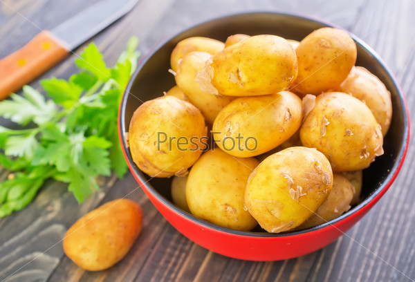 Raw potato, stock photo