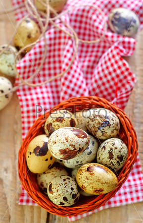 Quail eggs, stock photo