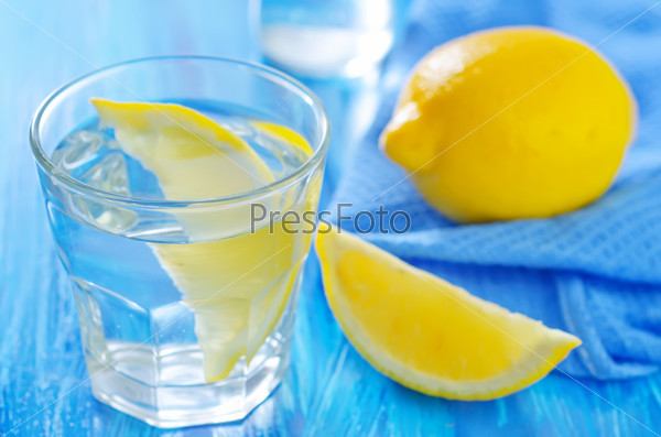 Water with lemons, stock photo