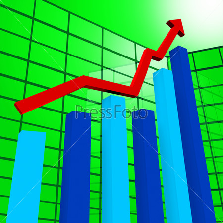 Business Graph Representing Company Statistic And Graphs