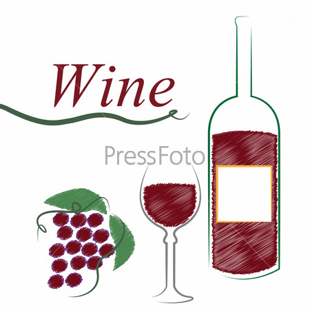 Wine Bottle Representing Fine Dining And Wine-Glass