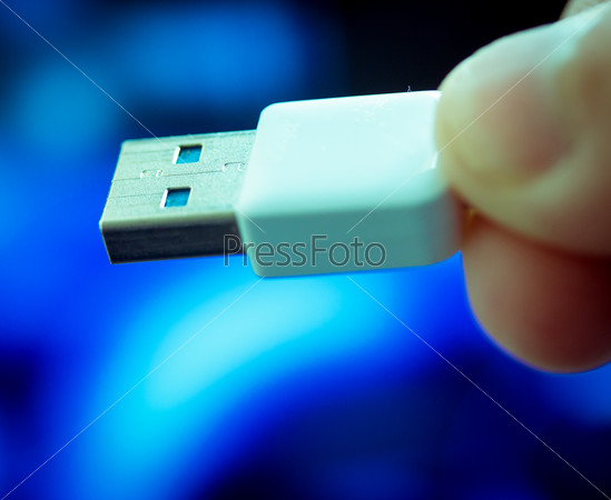 Usb Lead Indicating Computer Hardware And Digital, stock photo