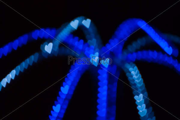 hearts, colorful background, out of focus