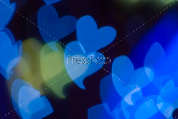 hearts, colorful background, out of focus