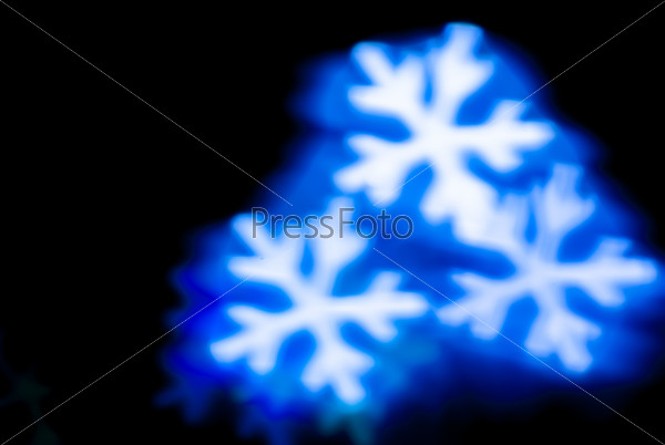 snowflakes, colorful background, out of focus