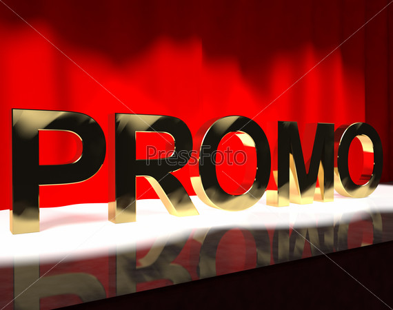 Promo Word On Stage Shows Sale Savings Or Discounts