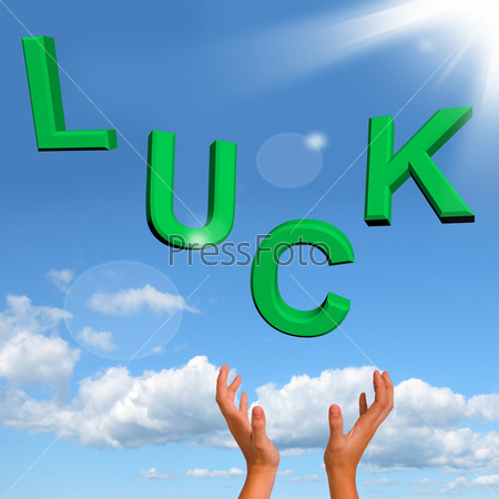 Catching Luck Letters Representing Risk Fortune And Chance