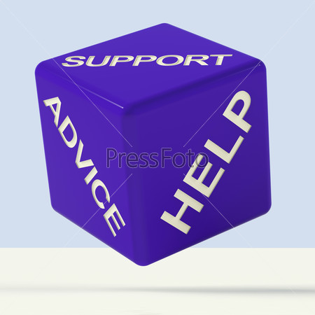 Support Advice Help Blue Dice Representing Questions And Answers