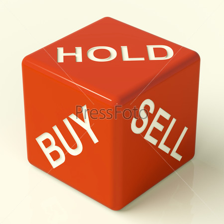 Buy Panic And Sell Red Dice Representing Market Stress