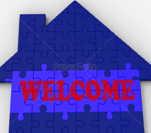 Welcome House Showing Friendly Invitation To Rental Or Mortgage Property