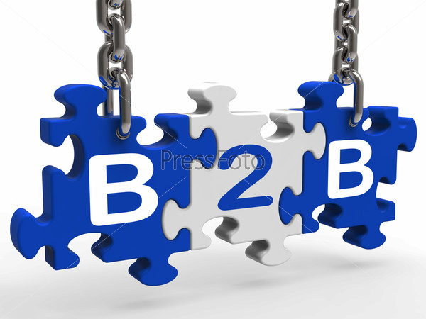 B2b Shows Sign Of Business And Commerce, stock photo