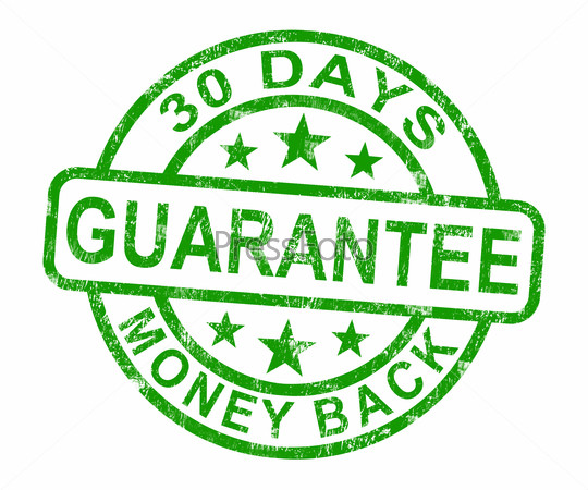 30 Days Money Back Guarantee Rubber Stamp