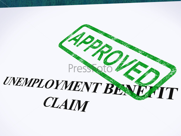 Unemployment Benefit Claim Approved Stamp Showing Social Security Welfare Agreed