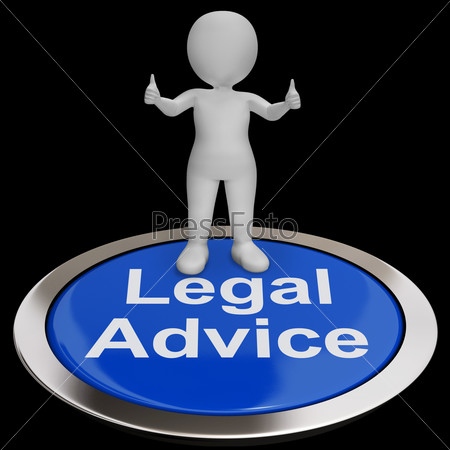 Legal Advice Button Shows Attorney Expert Guidance