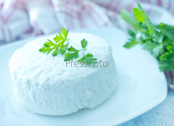 cheese with fresh parsley