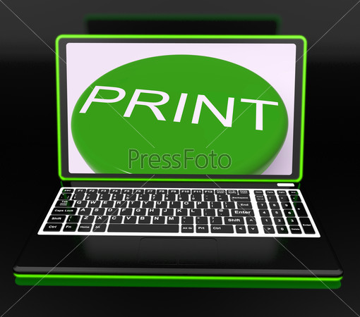 Print On Monitor Showing Printer Or Printout