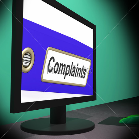 Complaints On Monitor Showing Angry Customers Or Moans