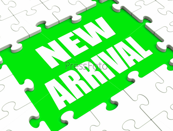 New Arrival Puzzle Showing Latest Products Announcement Arriving