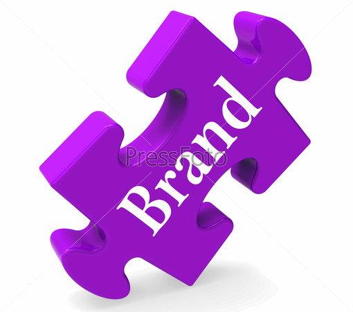 Brand Jigsaw Showing Business Company Trademark Or Product Label