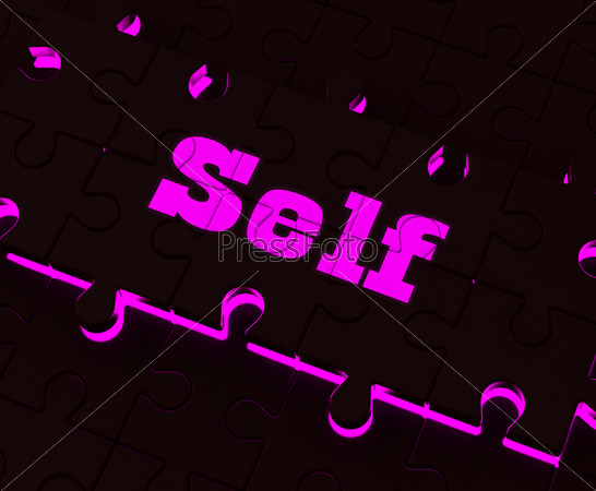 Self Puzzle Showing Believe Me My Yourself Or Myself