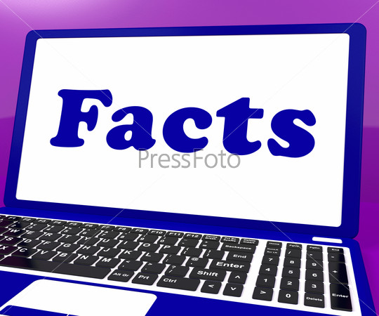 Facts Laptop Showing True Information And Knowledge