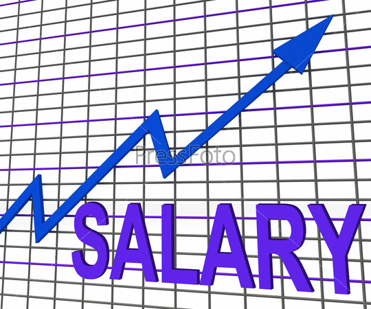 Salary Chart Graph Shows Increase Earn Cash Wealth Revenue