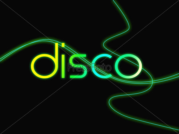Groovy Disco Means Dancing Party And Music