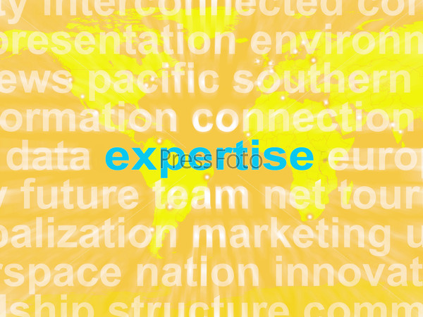 Expertise Word Cloud Showing Skills Proficiency And Capabilities