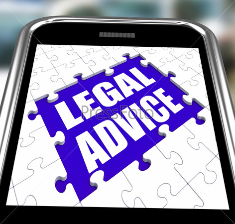 Legal Advice Smartphone Showing Online Lawyer Help