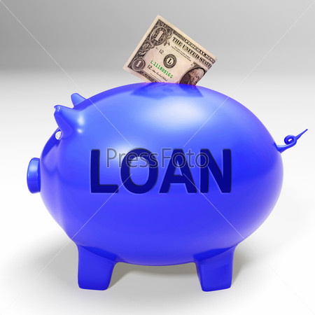 Loan Piggy Bank Meaning Money Loaned And Financing