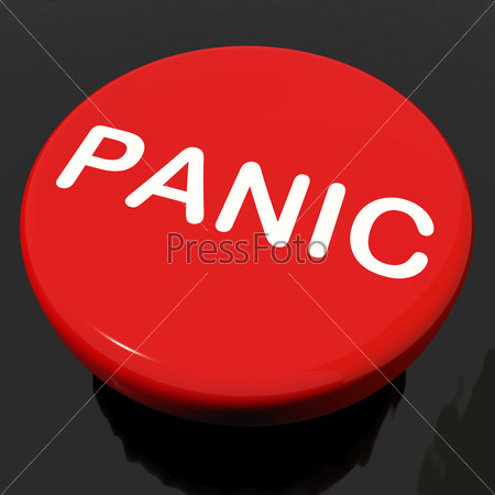 Panic Button Showing Anxiety Panicking Distress