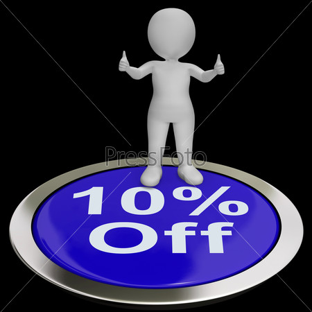 Ten Percent Off Button Showing 10  Off Product