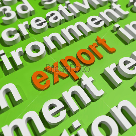 Export Key In Word Cloud Meaning Sell Overseas Or Trade