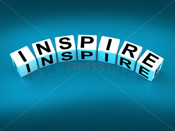 Inspire Blocks Show Inspiration Motivation and